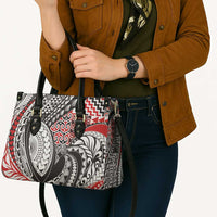Aotearoa Maori Rugby Tribal Tattoo Leather Bag Kowhaiwhai Taniko Patchwork Motifs LT9 - Polynesian Pride