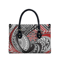 Aotearoa Maori Rugby Tribal Tattoo Leather Bag Kowhaiwhai Taniko Patchwork Motifs LT9 - Polynesian Pride