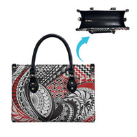 Aotearoa Maori Rugby Tribal Tattoo Leather Bag Kowhaiwhai Taniko Patchwork Motifs LT9 - Polynesian Pride