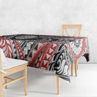 Aotearoa Maori Rugby Tribal Tattoo Tablecloth Kowhaiwhai Taniko Patchwork Motifs