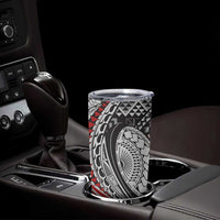 Aotearoa Maori Rugby Tribal Tattoo Tumbler Cup Kowhaiwhai Taniko Patchwork Motifs
