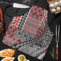 Aotearoa Maori Tribal Tattoo Apron Kowhaiwhai Taniko Patchwork Motifs - Polynesian Pride