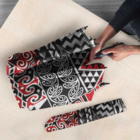 Aotearoa Maori Tribal Tattoo Umbrella Kowhaiwhai Taniko Patchwork Motifs - Polynesian Pride