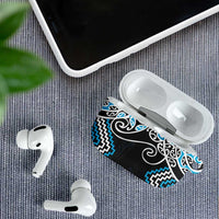 Blue Aotearoa Tukutuku Manawa Tapu AirPods Case Ta Moko Toi Maori LT9 - Polynesian Pride