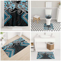 Blue Aotearoa Tukutuku Manawa Tapu Bathroom Set Ta Moko Toi Maori LT9 - Polynesian Pride