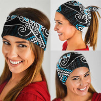 Blue Aotearoa Tukutuku Manawa Tapu Neck Gaiter Ta Moko Toi Maori - Polynesian Pride