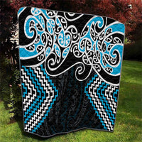 Blue Aotearoa Tukutuku Manawa Tapu Quilt Ta Moko Toi Maori LT9 - Polynesian Pride