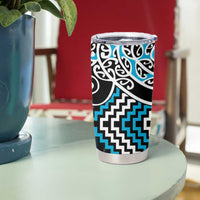 Blue Aotearoa Tukutuku Manawa Tapu Tumbler Cup Ta Moko Toi Maori