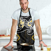Gold Aotearoa Tukutuku Manawa Tapu Apron Ta Moko Toi Maori - Polynesian Pride