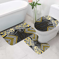 Gold Aotearoa Tukutuku Manawa Tapu Bathroom Set Ta Moko Toi Maori LT9 - Polynesian Pride