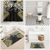 Gold Aotearoa Tukutuku Manawa Tapu Bathroom Set Ta Moko Toi Maori LT9 - Polynesian Pride