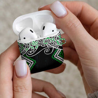 Green Aotearoa Tukutuku Manawa Tapu AirPods Case Ta Moko Toi Maori - Polynesian Pride