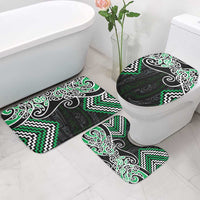 Green Aotearoa Tukutuku Manawa Tapu Bathroom Set Ta Moko Toi Maori LT9 - Polynesian Pride