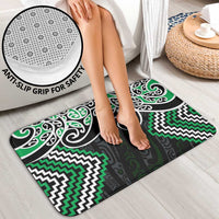 Green Aotearoa Tukutuku Manawa Tapu Bathroom Set Ta Moko Toi Maori LT9 - Polynesian Pride