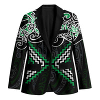 Green Aotearoa Tukutuku Manawa Tapu Blazer Ta Moko Toi Maori - Polynesian Pride