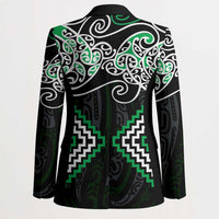 Green Aotearoa Tukutuku Manawa Tapu Blazer Ta Moko Toi Maori - Polynesian Pride