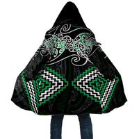 Green Aotearoa Tukutuku Manawa Tapu Cloak Ta Moko Toi Maori - Polynesian Pride
