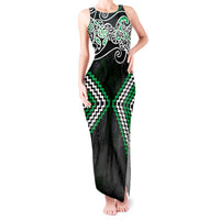 Green Aotearoa Tukutuku Manawa Tapu Tank Maxi Dress Ta Moko Toi Maori LT9 Women Green - Polynesian Pride