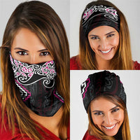 Pink Aotearoa Tukutuku Manawa Tapu Neck Gaiter Ta Moko Toi Maori - Polynesian Pride