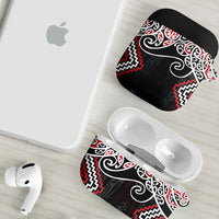 Red Aotearoa Tukutuku Manawa Tapu AirPods Case Ta Moko Toi Maori - Polynesian Pride