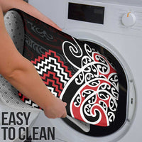 Red Aotearoa Tukutuku Manawa Tapu Bathroom Set Ta Moko Toi Maori LT9 - Polynesian Pride