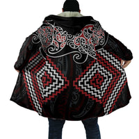 Red Aotearoa Tukutuku Manawa Tapu Cloak Ta Moko Toi Maori - Polynesian Pride