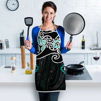 Turquoise Aotearoa Tukutuku Manawa Tapu Apron Ta Moko Toi Maori - Polynesian Pride
