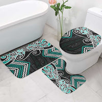 Turquoise Aotearoa Tukutuku Manawa Tapu Bathroom Set Ta Moko Toi Maori LT9 - Polynesian Pride