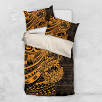 Gold Couple Dolphins Maori Polynesian Style Bedding Set