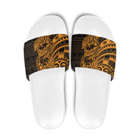 Gold Couple Dolphins Maori Polynesian Style Slide Sandals LT9 Gold - Polynesian Pride