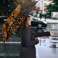 Gold Couple Dolphins Maori Polynesian Style Umbrella LT9 - Polynesian Pride