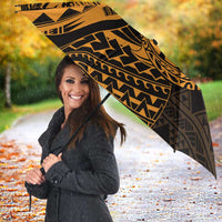 Gold Couple Dolphins Maori Polynesian Style Umbrella LT9 - Polynesian Pride