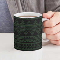 Green Couple Dolphins Maori Polynesian Style Ceramic Mug - Polynesian Pride