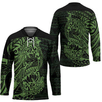Green Couple Dolphins Maori Polynesian Style Hockey Jersey LT9 - Polynesian Pride