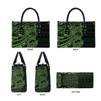Green Couple Dolphins Maori Polynesian Style Leather Bag LT9 - Polynesian Pride