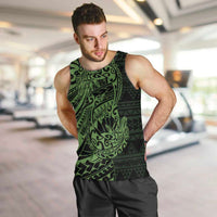 Green Couple Dolphins Maori Polynesian Style Men Tank Top