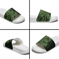 Green Couple Dolphins Maori Polynesian Style Slide Sandals LT9 - Polynesian Pride