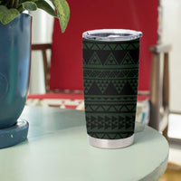 Green Couple Dolphins Maori Polynesian Style Tumbler Cup
