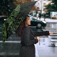 Green Couple Dolphins Maori Polynesian Style Umbrella LT9 - Polynesian Pride