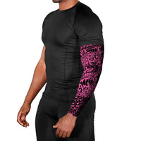 Pink Couple Dolphins Maori Polynesian Style Arm Sleeves - Polynesian Pride