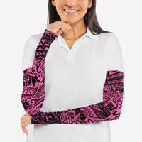 Pink Couple Dolphins Maori Polynesian Style Arm Sleeves - Polynesian Pride