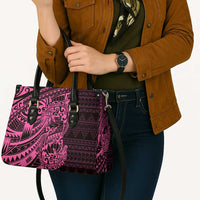 Pink Couple Dolphins Maori Polynesian Style Leather Bag LT9 - Polynesian Pride