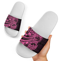 Pink Couple Dolphins Maori Polynesian Style Slide Sandals LT9 - Polynesian Pride