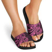 Pink Couple Dolphins Maori Polynesian Style Slide Sandals LT9 - Polynesian Pride