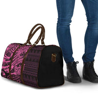 Pink Couple Dolphins Maori Polynesian Style Travel Bag - Polynesian Pride