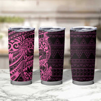 Pink Couple Dolphins Maori Polynesian Style Tumbler Cup