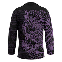 Purple Couple Dolphins Maori Polynesian Style Hockey Jersey LT9 - Polynesian Pride