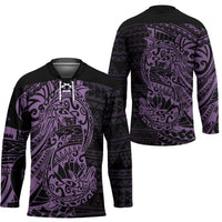 Purple Couple Dolphins Maori Polynesian Style Hockey Jersey LT9 - Polynesian Pride