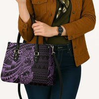 Purple Couple Dolphins Maori Polynesian Style Leather Bag LT9 - Polynesian Pride
