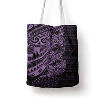 Purple Couple Dolphins Maori Polynesian Style Tote Bag - Polynesian Pride